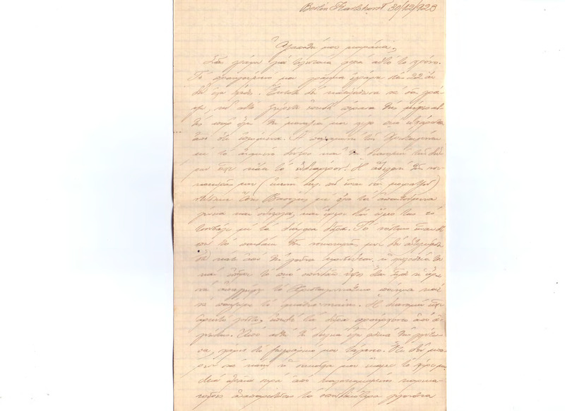 Επιστολή προς Ευαγγελία Κωνσταντινίδου 30/12/1928