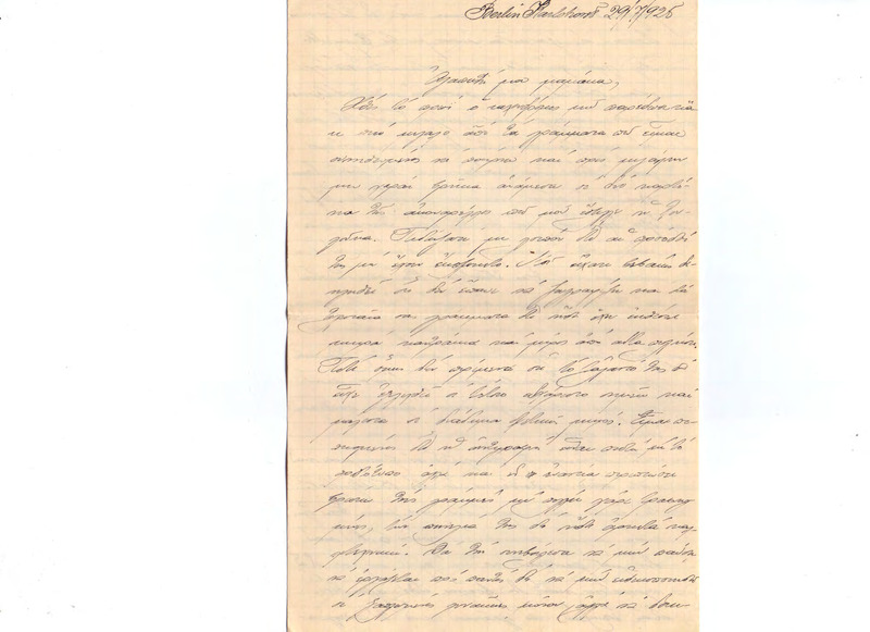Επιστολή προς Ευαγγελία Κωνσταντινίδου 29/07/1925