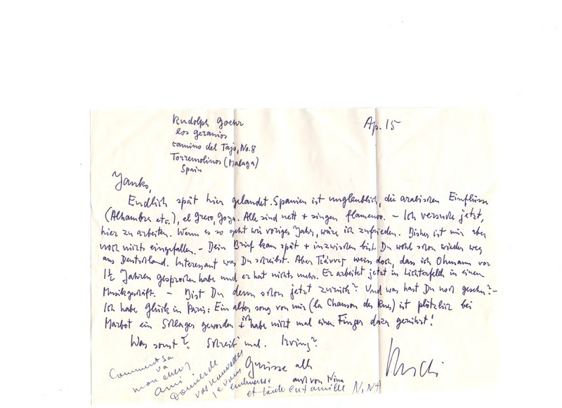 Επιστολή προς Γιάννη Κωνσταντινίδη 15/04