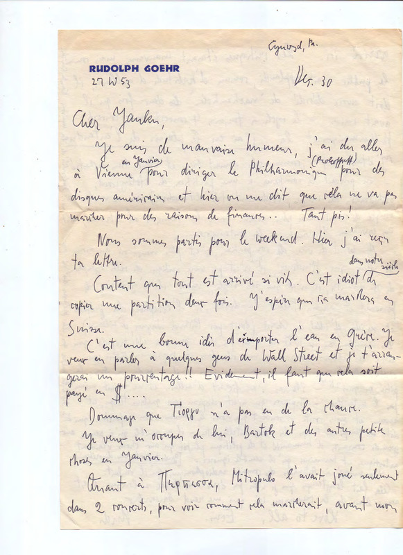 Επιστολή προς Γιάννη Κωνσταντινίδη 1953